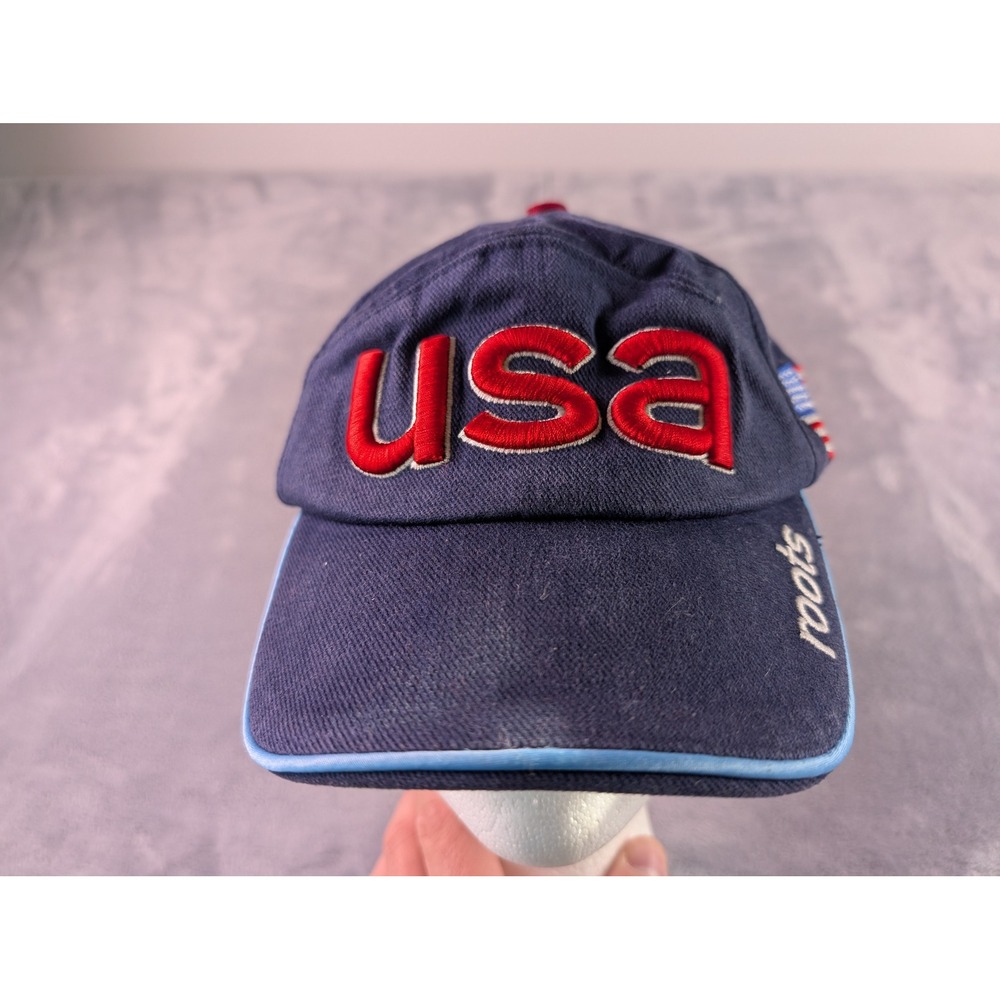 Roots 2002 Winter Olympic Games USA Baseball Cap Navy Blue Adjustable Hat - Picture 1 of 6